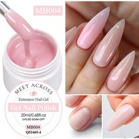 MEET ACROSS 20ml Pink Nude Clear Quick Extension Gel Nail Polish Hard Gel Semi Permanent UV LED Gel For Nails Extension DIY