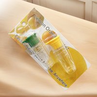 2Pcs Manual Lemon Squeezer Fruit Juicer Extractor -Filter & Spout (Yellow Green)