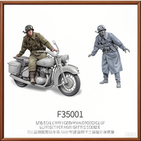 Galaxy 1/35 German Motorcyclist Figures for Military Model Scene 3D Printed Resin Motorcycle Rider