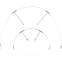 10PCS Fishing Wire Leader Stainless Steel Bottom Rig with 2 Arms Interlock Swivel Snap Surf Fishing Rig for Saltwater Sharks