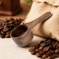 Wooden Coffee Scoop Measuring Spoon Multipurpose Kitchen Tool Utensil For Sugar Tea Flour Bean Protein Powder Cafe Supplies