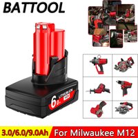 Batterie aste sans fil pour outils, Milwaukee M12, XC, 12V, 3.0 Ah, 6.0 Ah, 2410 Ah, 48 Ah, 11 Ah, 2420 Ah, 2411 Ah