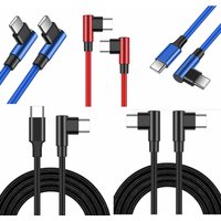 90 Degree Angle Double elbow Type-c Male to Type-c Male Cable USB C 60W PD Quick Charge Fast Charging Cord Wire Mobile Phone