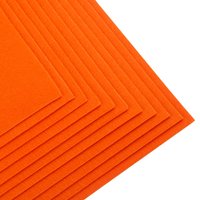 6Pcs 3mm Square Felt Fabric,Orange Nonwoven Cloth for DIY Patchwork Sewing Quilting Handmade Sewing Craft Doll Toy Scrapbooking