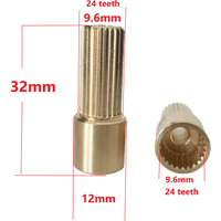 100% brass 9.6mm 24 teeth faucet cartridge extension rod The length can be freely cut