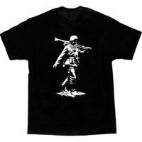 AliExpress NONE 2026 New Fashion Wehrmacht MG42 Machine Gunner Graphic Print High Quality Mens Crew Neck Short Sleeve Comfortable Loose Tee