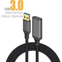 USB 3.0 Male To Female High Speed Transmission Data Cable Computer Camera Printer Extension TV Gaming Nylon Braided Cable