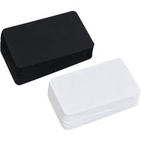 100Pcs Blank Cards 9x5.5cm Thick Cardstock Business Gift Cards Message Note Cards School Supplies White Black