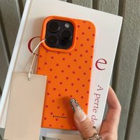 Chic Rose Red Polka Dot Design Phone Case For iPhone 17 Pro Max 16 Plus 15 Pro 14 13 12 11 XR XS 17Air Lychee Textur Soft Cover