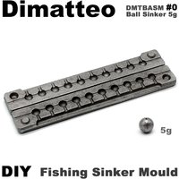 Dimatteo DIY Angeln Ball Sinker Form DMTBASM/ # 0-Kugel-Sinker, 5 g, 10 Mulden