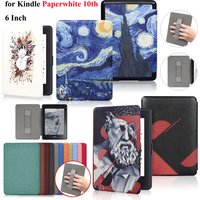 For Kindle Paperwhite 10th Generation Case 6 Inch 2018 PU Leather Case with Hand Belt Strap PQ94WIF Paperwhite 4 Sleep Cover