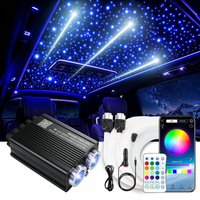 VASTFIRE 2-in-1 Sternenhimmel Kit, 1000/1200pcs 0,75mm RGBW Funkelfasern & 200pcs Sternschnuppen, APP & Fernbedienung, Musiksteuerung, LED Sternenlicht für Autodach, Innenraum & Dekoration