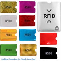 10pcs Portable Anti-Scan Card Sleeve Credit NFC RFID Card Passport Protector Anti-magnetic Aluminum Foil Bank Card Holder Wallet