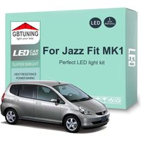 9Pcs Canbus For Honda Jazz Fit MK1 2001 2002 2003 2004 2005 2006 2007 2008 Car LED Interior Light Bulb Kit Reading Trunk Dome