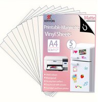A4 8.3×11.7 Inch 5 Sheets Matte Printable Magnetic Vinyl Sheets Holographic Vinyl Paper for Inkjet Printers