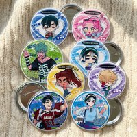 Alien Stage Hyuna Acrylic Badge Round Tinplate Mizi Till Ivan Kawaii Anime Figure Desktop Decor Bag Pendant Fans Gift Keyring