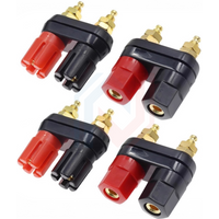 1/2PCS Banana plugs Couple Terminals Red Black Connector Amplifier Terminal Binding Post Banana Speaker Plug Jack M20