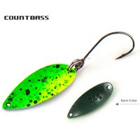 COUNTBASS Trout Fishing Spoons 2.1g 5/64oz Casting Lure for Salmon Pike Bass Metal Brass Baits