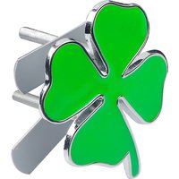 3D Metal Green Four-leaf Clover Badge Sticker Car Front Grille Side Fender Rear Trunk Decoration Sticker For Alfa Romeo Giulia