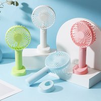 USB Mini Rechargeable Handheld Fan Portable Rechargeable Strong Wind Desktop Air Cooler with Phone Holder Cooling Fan Outdoor