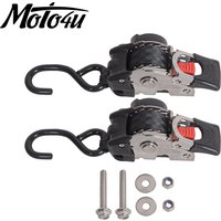 Single Hook Stainless Steel Auto Retractable Ratchet Tie Down Starp Belts S-Hooks Trailer Towing Motorcycle Tools