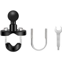 1 inch Ball Head Mount Adapter U-Bolt Motorcycle Handlebar Bike Rail Rod Bracket for Motorbike Phone Holder Easily Install