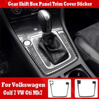 For Volkswagen Golf 7 2014-2020 Gti Mk7 VW 2019 2018 2017 2016 2015 Gear Shift Box Panel Trim Cover Sticker Real Carbon Fiber