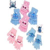AliExpress Hot Toys Stitch Gloves Boys Girls Anime Kawaii Winter Warm Thickened Mittens Student Cycling Outdoors Knit Accessories Xmas Gift