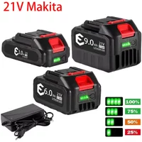 Makita 21V 6000mAh 5S2P Li-ion Battery Electric Drills Fast Charge Universal Safety Certified Protection Circuit Battery Pack