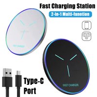 Wireless Charging Pad Fast Wireless Charger Compatible for iPhone 17 Pro 16 15 14 13 12 SE XS Max XR AirPods for Samsung Galaxy