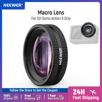 NEEWER Macro Lens Action Camera Close Up Photography Accessories 2-3cm Focus Range for DJI Osmo Action 6 Only