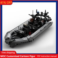442 PCS MOC Customize Famous Arctic 24 RHIB Brickhead Model DIY Creative Puzzle Birthday Cartoon Anim Figures Toys Display Gift