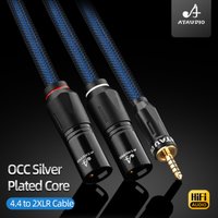 HiFi 4.4mm to Dual XLR Cable OCC Silver-Plated 4.4mm/2.5mm to 2XLR Male or Female Balanced Audio Cable for Headphone Amplifier