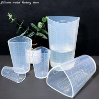 50ML-1000ML Silicone Triangle Graduated Measuring Cup Liquid Container Epoxy Resin Making Tools Accessories Silicone Molds