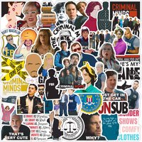 50PCS Criminal Minds Stickers Graffiti Stickers DIY Diary Phone Case Handmade Scrapbook Aesthetic Stickers