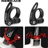 Bicycle Seatpost Clamp 31.8/34.9mm Aluminium Alloy MTB Road Bike Seat Post Clamp Ultralight Quick Release Cycling Accessories