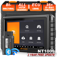 FOXWELL NT1009 Automotive Diagnostic Tool All-System Bi-Directional Scan Tool ECU Coding CANFD DOIP 36+ Resets Car OBD2 Scanner