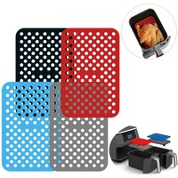 Soft Air Fryer Reusable Liners Accessories For Ninja Foodi DZ201 Rectangle Air Fryer Mat Silicone Liners Kitchen Bakeware Tools