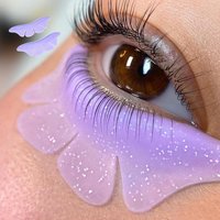 Libeauty 2Pc Silicone Glitter Butterfly Lash Lift Pad Eyelash Perm Shield Lash Lifting 3D Eyelash Curler Accessories Makeup Tool