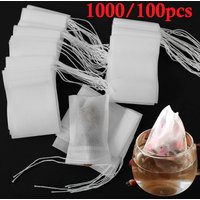 1000/100pcs Disposable Tea Bags Filter Bag Spice Storage Bags Non-woven Fabric Coffee Filter Bags Loose Tea Bag Multip Container