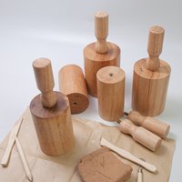 1X Cup Pottery Molds, Create Pottery Mug Vases Cup Molds, Pottery Shaping Tool, W/ 5X Wooden Clay Sculpting Tools