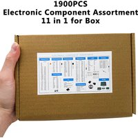 1900PCS Common Capacitors Resistors Capacitors T0-92 LED Transistors PCB Board DIP-IC RM065 diodes Electronic Components Kit