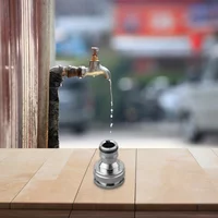 3/4" 1/2" Hose Connector Chrome Brass Hose Connector Easy To Install Long Use Life Silver Color Garden Irrigation