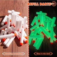 R1 White Glow in The Dark Foam Darts Refill Bullets for Nerf N-Strike Elite Modulus Gun