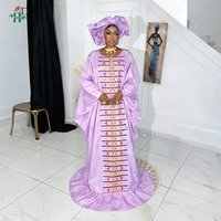 H&D 2026 African dresses for woman Kaftan Dress Embroidery Bazin Riche Wedding Party Djellaba Plus Size Muslim Gown Turkey Dress