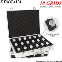 18 Slots Luxury Premium Quality Watch Box Aluminum Alloy Product Storage Clock Box Collection Gift Boxes