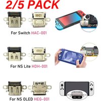 2/5/10pcs Charging Socket Port Type-C Power Connector USB Charging Port Dock for Nintendo Switch NS Lite NS OLED Game Consoles