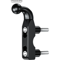 AliExpress DIXSG Mount Base Aluminum Alloy Ball Double Socket Arm Motorcycle Brake Ball Base 17mm 25mm 360 Degree Rotation for Bicycle Motorbike