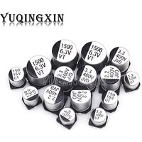 10PCS SMD Aluminum Electrolytic Capacitor 10V 16V 25V 35V 50V 1UF 2.2UF 4.7UF 10UF 22UF 47UF 100UF 220UF 330UF 470UF 1000UF