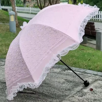 Lace Umbrella Rain Women Vintage Sunshade Sun UV Parasol Portable Travel Female Princess Wedding Paraguas Travel photography 파